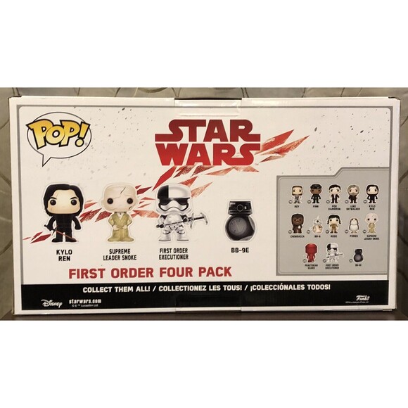 Funko Pop! Star Wars Costco First Order 4 Pack Kylo Exclusive Glows In The Dark - Picture 4 of 11